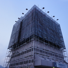 長野市　ベイシア様　看板外部足場工事 イメージ1