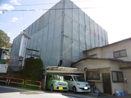 諏訪市　建物解体養生外部足場-1