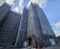 松本市　マンション外部足場工事